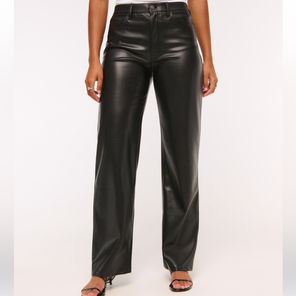Abercrombie curve love vegan leather pants
